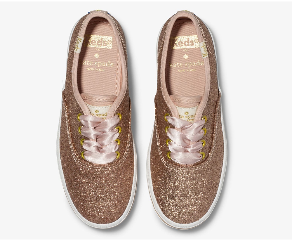 Keds Sneaker Kinder Rosa Gold - Kate Spade New York Champion Glitter - JMC-345789